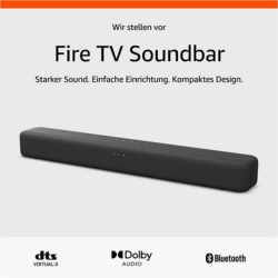 Amazon Fire TV Soundbar – 2.0-Lautsprecher mit DTS Virtual:X, Dolby Audio, Bluetooth für 109,99€ (statt: 139,99€)