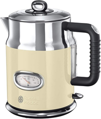 Russell Hobbs Wasserkocher [1,7l, 2400W] Retro Creme & poliertet Edelstahl für 39,99€