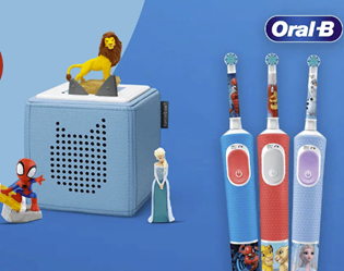 Beim Kauf einer Oral-B Kinderzahnbürste eine tonies Hörfigur gratis dazu