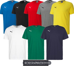 6er Pack Puma TeamGOAL 23 Casual Herren Baumwoll-Shirt mit Logo-Stickerei für 36€