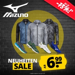 SportSpar: Mizuno Neuheiten Sale mit Preisen ab 6,99€