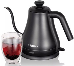 0,8 Liter Schwanenhals Edelstahl Wasserkocher Cloer 4960 für 19€ (Vergleich: 44,25€)