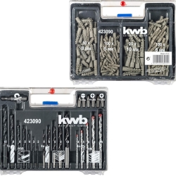 kwb KRAFTIXX 300-tlg. Bit-, Dübel-, Bohrer-, Koffer-Set mit unterschiedliche Universal-Dübel von 5 – 10 mm für 10,99€ (VG: 17,30€)