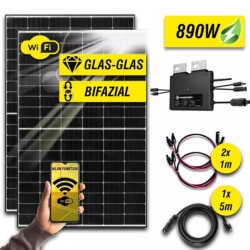 Balkonkraftwerk 890W Bifazial 800W Envertech WiFi Wechselrichter + Anschlusskabel für 239,99€ (VG: 329€)