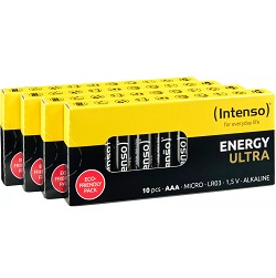 40er Pack Intenso Energy Ultra AAA Micro Alkaline Batterien für 6,99€ (Vergleich: 9,49€)