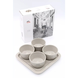 2x das 4er Pack Staub Desert- / Dipschalen Set inkl. Tabletta aus Keramik, Grau für 14,99€ (VG: 29,99€)