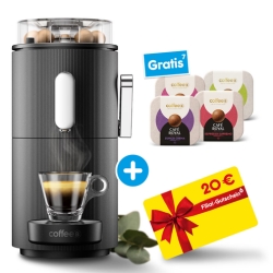 CoffeeB Kaffeemaschine Globe + 4 Gratis Packungen Coffee Balls + 20€ Filial-Gutschein für 37,95€ (VG: 69,98€)