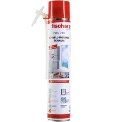 Fischer Schnell-Montageschaum PU S 750, Bauschaum für Verfüllung, Dämmung & Isolierung, 750ml für 6,45€ (VG: 11,85€)