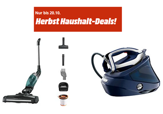 MediaMarkt Haushalts Herbst-Deals, so z.B. Rowenta RO3945 Compact Power Staubsauger für 77€ (VG: 109,78€)