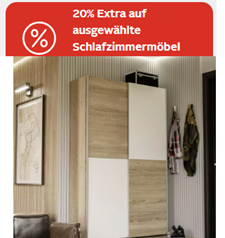 [endet heute] Otto.de: 20% Extra-Rabatt auf bis zu 30% reduzierte Schlafzimmermöbel, so z.B. Rauch Wohnzimmerschrank ab 207,99€ zzgl. Versand