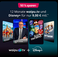 Waiput TV Perfect Plus mit Disney+ Standard mit Werbung für 9€ im Monat