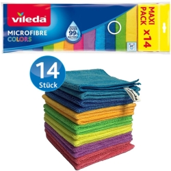 14er Pack Vileda Mikrofaser Allzwecktücher Colors, 30 x 30cm für 7,59€ (VG: 13€)