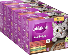 Whiskas 1+ Katzenfutter Pure Delight Klassische Auswahl in Gelee, 12x85g (4 Packungen) für 17,24€ (VG: 22,95€)