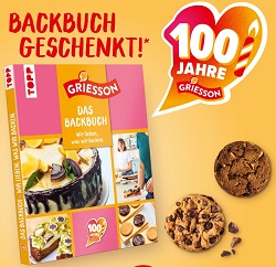 Zwei Griesson Produkte kaufen und ein kostenloses Backbuch erhalten
