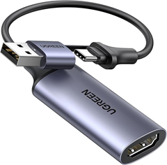 4K Videoaufnahmekarte UGREEN HDMI auf USB AC 4K, 30Hz, 1080P für 19,99€