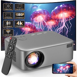 FRESHDEW 5G WiFi Beamer mit Bluetooth und 1.080P für 85,99€