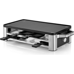 WMF Lono Raclette Grill mit Pfännchen und Schiebern, 8 Personen, 1500 W, Edelstahl matt für 84,03€