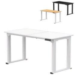 FlexiSpot höhenverstellbarer Schreibtisch E1Q mit 160 × 70 cm Tischplatte, Weiß, Schwarz, Ahorn für 199€ (statt: 299,99€)