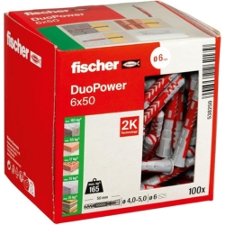 100er Pack Fischer DuoPower 6 x 50 2-Komponenten-Dübel für 8,95€ (VG: 13,39€)