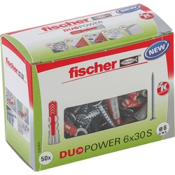50er Pack Fischer Duopower 6 x 30 S LD mit 50 Schrauben für 5,41€ (Vergleich: 13,09€)