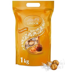 1kg Lindt Lindor Schokoladen Kugeln Caramel für 21,84€ (Vergleich: 29,99€)