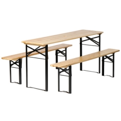 BIXENTE Bierzeltgarnitur 170 cm klappbar inkl. Schirmhalterung für 66,66€ (Vergleich: 84,95€)