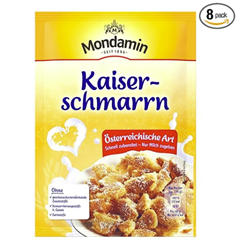 8 x 2 Portionen Mondamin Kaiserschmarrn Österreichische Art Süßspeise schnell zubereitet, nur Milch zugeben für 8,90€ (= 1,11€ pro Packung)