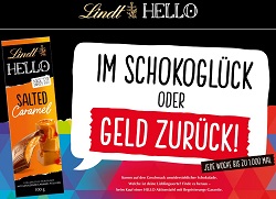Lindt Hello Schokolade Dank Erstattung kostenlos testen