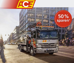 ACE Automobilclub: 50% Rabatt auf die Mitgliedschaft im 1. Jahr