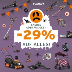 Fuxtec: 29% Rabatt auf das gesamte Sortiment – ausgenommen Zubehör und Ersatzteile