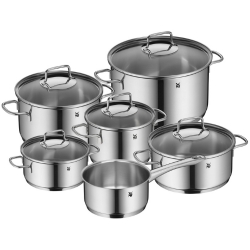 11-teiliges WMF Topf-Set Astoria (2x Bratentopf mit Deckel, 3x Kochtopf mit Deckel, 1x Stielkasserolle) für 189,99€ (Vergleich: 349€)