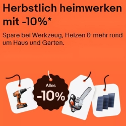 eBay: 10% Rabatt herbstliches Heimwerken
