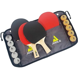 JOOLA Tischtennis-Set Family mit vier Schlägern, Tischtennisbällen und Tragetasche für 15,99€ (Vergleich: 20,93€)
