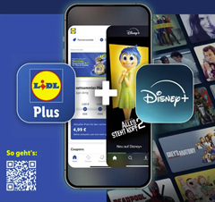 Lidl Plus App: 2 Monate gratis Disney+ mit Werbung & danach monatlicher Rabatt je nach Umsatz
