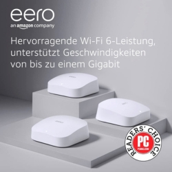 3er Set Amazon eero Pro 6 WiFi 6 WLAN-Mesh-System für 249,99€