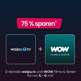 [Knaller] 12 Monate Waipu.tv Perfect Plus inkl. WOW Filme & Serien für 5€ im Monat