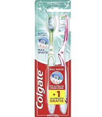 2 x Colgate Zahnbürste Max White, mittel für 1,35€
