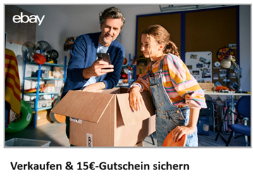 Für eingeladene User: Bei eBay etwas für mind. 10€ verkaufen + 15€ Gutschein erhalten (ab 50€ einlösbar)