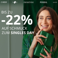 Christ: Singels Day Aktion mit bis zu 22% Rabatt auf Schmuck