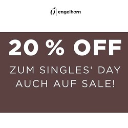 Engelhorn: 20% Rabatt zum Singles Day – auch auf bereits reduzierte Artikel