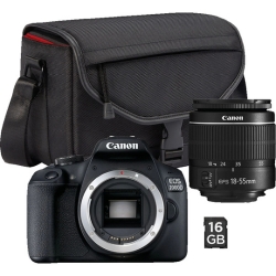 CANON EOS 2000D Kit mit Tasche, Objektiv und Speicherkarte für 399€ (Vergleich: 484,03€)