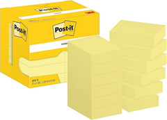 Post-it Notizen Kanariengelb, Packung mit 12 Blöcken, 100 Blatt (51mm x 38mm) pro Block für 6,64€
