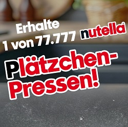 Zwei Nutella Aktionsgläser kaufen und eine kostenlose Plätzchen-Presse erhalten