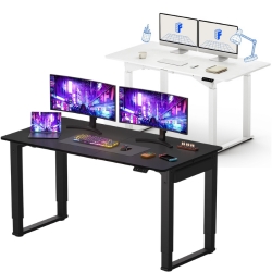 FlexiSpot elektrisch höhenverstellbaren Schreibtisch mit Doppelmotor mit 4-Beinen, 2 Motoren, 2-Fach-Teleskop, 140 x 70 cm für 149,99€ (statt 299,99€)