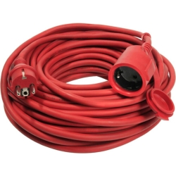 as – Schwabe Gummi-Verlängerungskabel, 10m, 230V, 16A, IP44, Rot für 12,49€ (Vergleich: 18,61€)