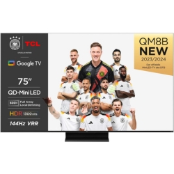 75″ QD-MiniLED TV TCL 75QM8B mit 144Hz, 4K HDR Premium, 1300 NITS für 999€ (statt 1199€)