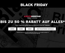 Levis: Bis zu 50% Rabatt auf (fast) alle Artikel für Red Tab Member