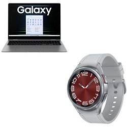 Samsung Galaxy Book 5 Pro 360 NP960QHA-KG5DE und Samsung Galaxy Watch6 Classic (43mm) für 1.614€ (Vergleich: 1.930,59€)