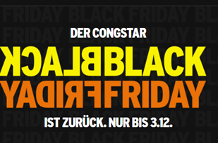 Congstar (Telekom Netz) Black Friday mit doppelten Datenvolumen bei allen Tarifen + 10% Rabatt dank Gutschein + keine Anschlussgebühr