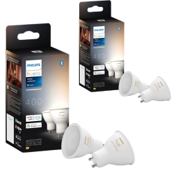 2x das 2er Pack Philips Hue GU 10 Leuchtmittel 400 lm für 47,98€ (Vergleich: 62,97€)